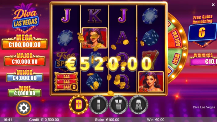 Diva Las Vegas - печеливша комбинация с уайлдове